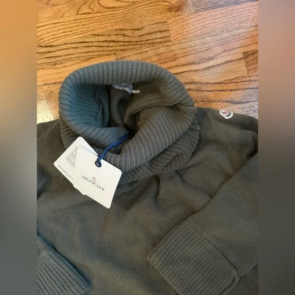 Moncler Dolcevita Tricot Sweater / Size Small / Olive Green / NWT